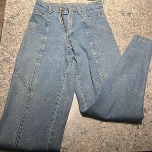 Vintage high waisted 80’s styled blue jeans